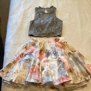 Two piece homecoming / prom dress